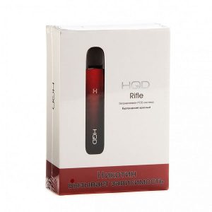 HQD Riffle (Заправляемая POD-система 450 mah+2сменных картриджей Красный)