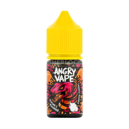 Жидкость Angry Vape Salt 30 мл 2% (20 мг/мл) Гадюка Мамба (Персик Малина)