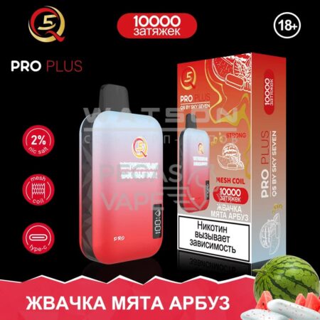 Электронная сигарета Q5 PRO Plus Strong (Жвачка мята арбуз)