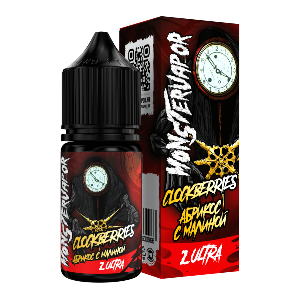 Жидкость MONSTERVAPOR ULTRA CLOCKBERRIES (абрикос с малиной) 30 мл 2% (20 мг/мл)