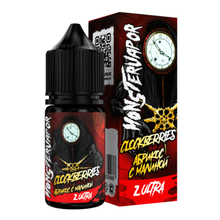 Жидкость MONSTERVAPOR ULTRA CLOCKBERRIES (абрикос с малиной) 30 мл 2% (20 мг/мл)