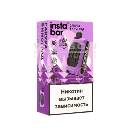 Электронная сигарета PLONQ INSTABAR 10000 (Сакура Виноград)