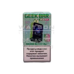 Электронная сигарета Geek Bar Watt 20000 (Кислое яблоко,лёд)