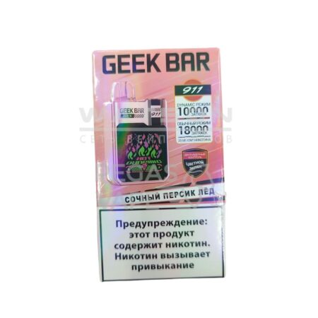 Электронная сигарета GEEKBAR 911 18000 (Сочный персик лёд)