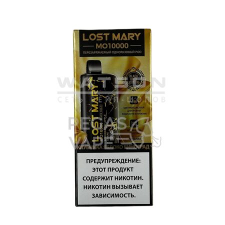 Электронная сигарета LOST MARY Golden Black MO 10000 (Клубника яблоко виноград)