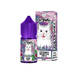 Жидкость Catswill Salt (Клубника виноград мята) 30 мл 2% (20 мг/мл)