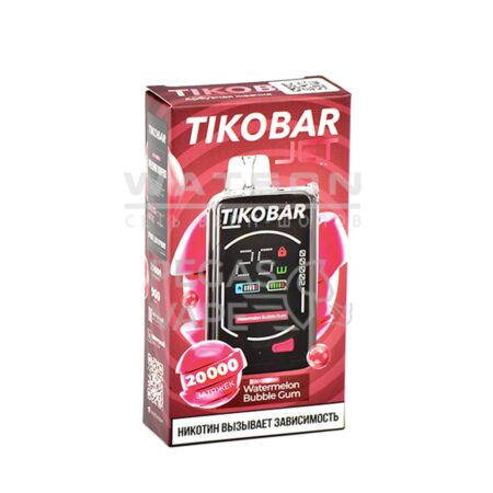 Электронная сигарета TIKOBAR JET 20000 Watermelon bubble gum (Арбузная жвачка)