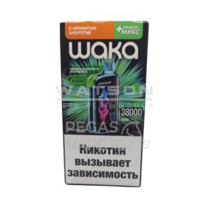 Электронная сигарета WAKA BLAST 38000 (Энергетик - Лимон микс)