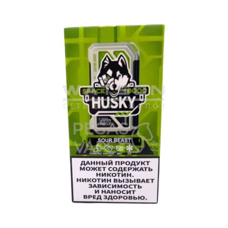 Электронная сигарета HUSKY SPACE 18000 Sour beast (Kлубника киви мята и лёд)