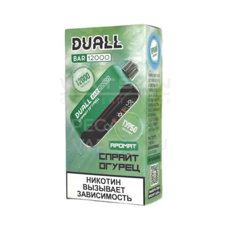 Электронная сигарета DUALL BAR 12000 (Спрайт огурец)