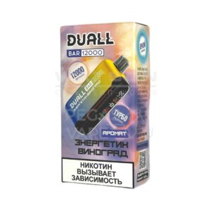 Электронная сигарета DUALL BAR 12000 (Энергетик и Виноград)