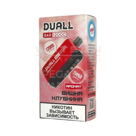 Электронная сигарета DUALL BAR 12000 (Вишня Клубника)
