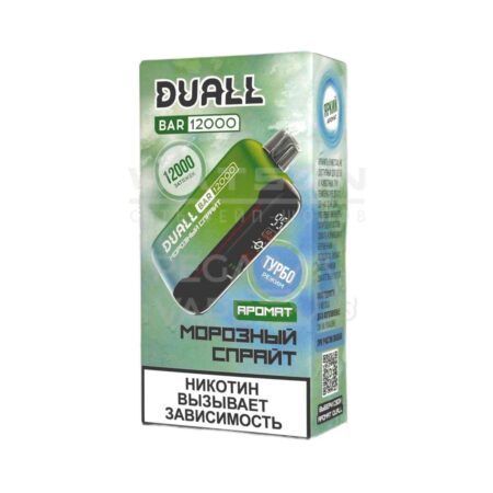 Электронная сигарета DUALL BAR 12000 (Морозный спрайт)