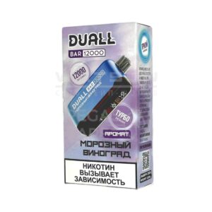 Электронная сигарета DUALL BAR 12000 (Морозный виноград)