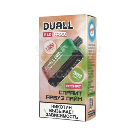 Электронная сигарета DUALL BAR 12000 (Спрайт, Арбуз и Лайм)