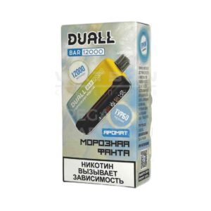 Электронная сигарета DUALL BAR 12000 (Морозная фанта)