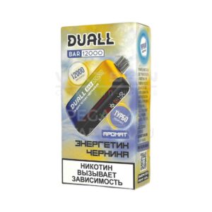 Электронная сигарета DUALL BAR 12000 (Энергетик черника)
