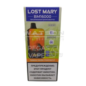 Электронная сигарета LOST MARY BM 16000 (Лимон лайм грейпфрут)
