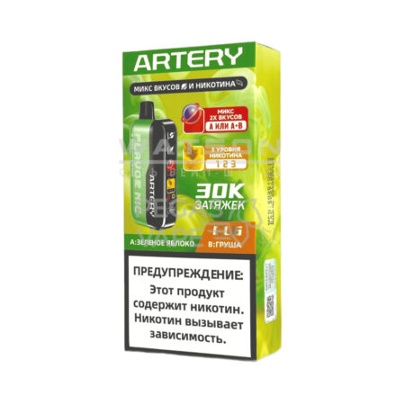 Электронная сигарета Artery CL6 30000 (FLAVOR+NIC edtion) (Зеленое яблоко груша)
