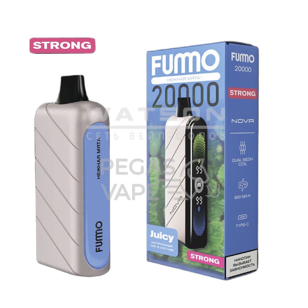 Электронная сигарета Fummo NOVA 20000 Strong (Нежная Мята) Электронная сигарета Fummo NOVA 20000 Strong (Нежная Мята)