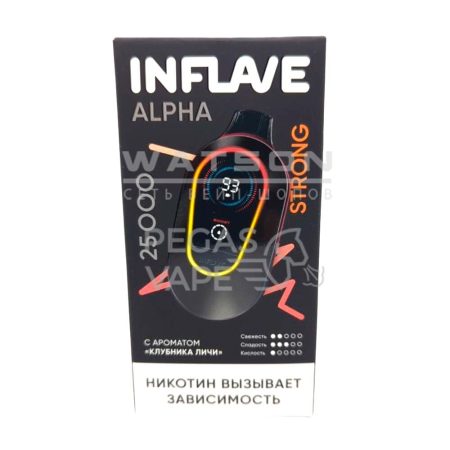 Электронная сигарета INFLAVE ALPHA 25000 STRONG (Клубника личи)