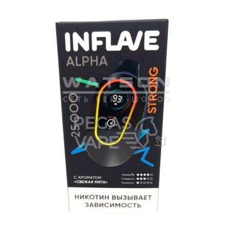 Электронная сигарета INFLAVE ALPHA 25000 STRONG (Свежая мята)