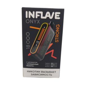 Электронная сигарета INFLAVE ONYX 18000 STRONG (Клубничный мохито)