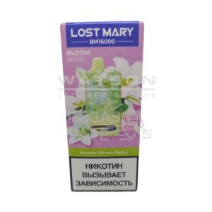 Электронная сигарета LOST MARY NEW BМ BLOOM 16000 (Кислое яблоко арбуз)