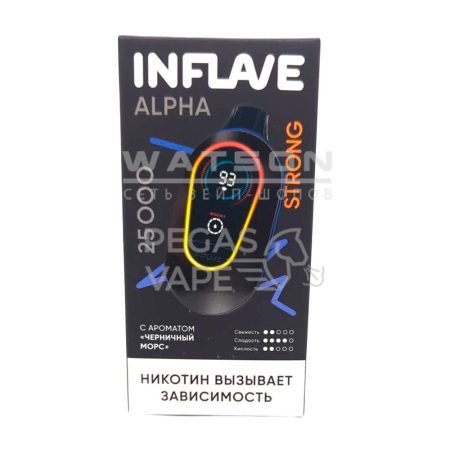 Электронная сигарета INFLAVE ALPHA 25000 STRONG (Черничный морс)