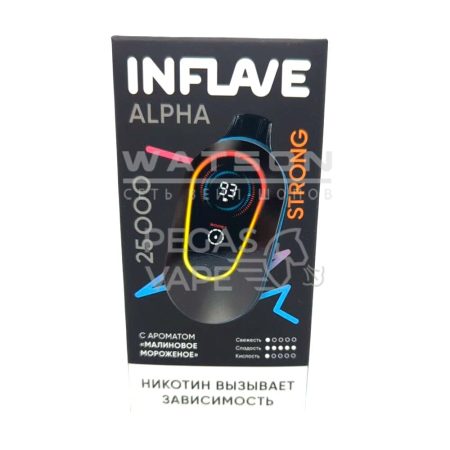 Электронная сигарета INFLAVE ALPHA 25000 STRONG (Малиновое мороженое)