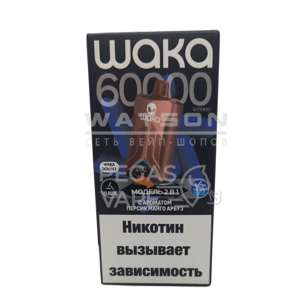 Электронная сигарета WAKA DB 60000 (Персик Манго Арбуз) Электронная сигарета WAKA DB 60000 (Персик Манго Арбуз)
