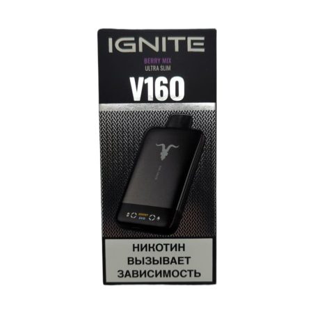 Электронная сигарета IGNITE V-160 (16000) BLACK (Ягодный микс)