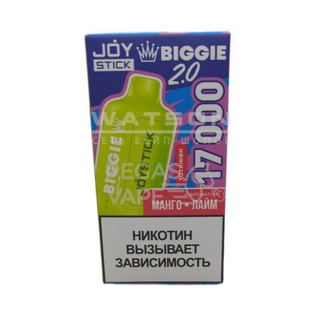 Электронная сигарета JOYSTICK Biggie 17000 (Манго лайм)
