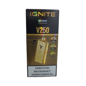 Электронная сигарета IGNITE V-250 (25000) GOLD (Ледяная мята)