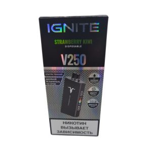 Электронная сигарета IGNITE V-250 (25000) BLACK (Клубника киви)