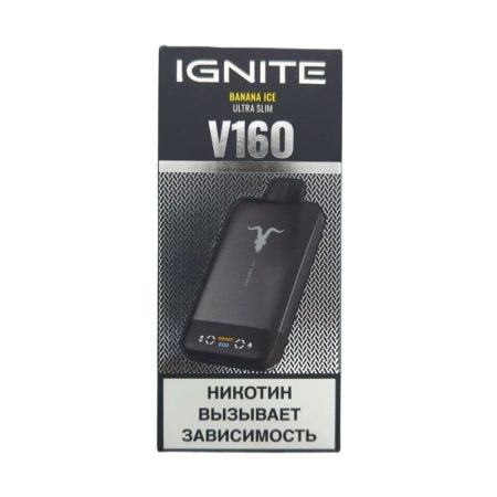 Электронная сигарета IGNITE V-160 (16000) BLACK (Банановый лед)