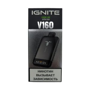 Электронная сигарета IGNITE V-160 (16000) BLACK (Лимон лайм)