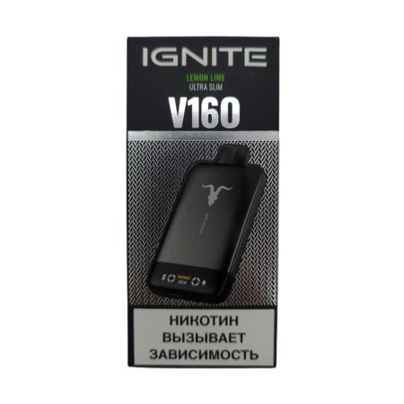 Электронная сигарета IGNITE V-160 (16000) BLACK (Лимон лайм)