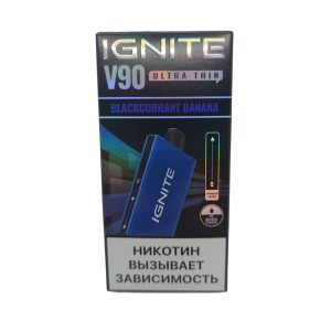 Электронная сигарета IGNITE V-90 (9000) SEA BLUE (Банан черная смородина)