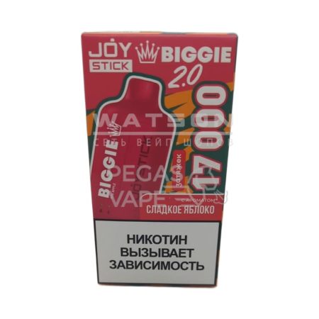 Электронная сигарета JOYSTICK Biggie 17000 (Сладкое Яблоко)